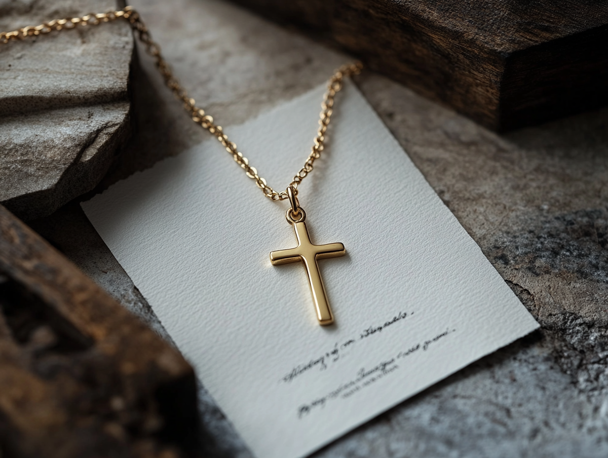 cross necklace certificate